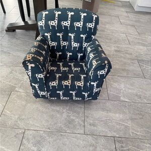 Children's Giraffe Print Armchair
